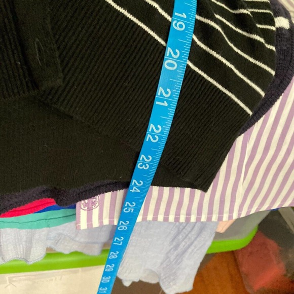 Gap Cardigan Womens Sz S Black White Striped Cotton Knit Button Up Sweater - Picture 8 of 9